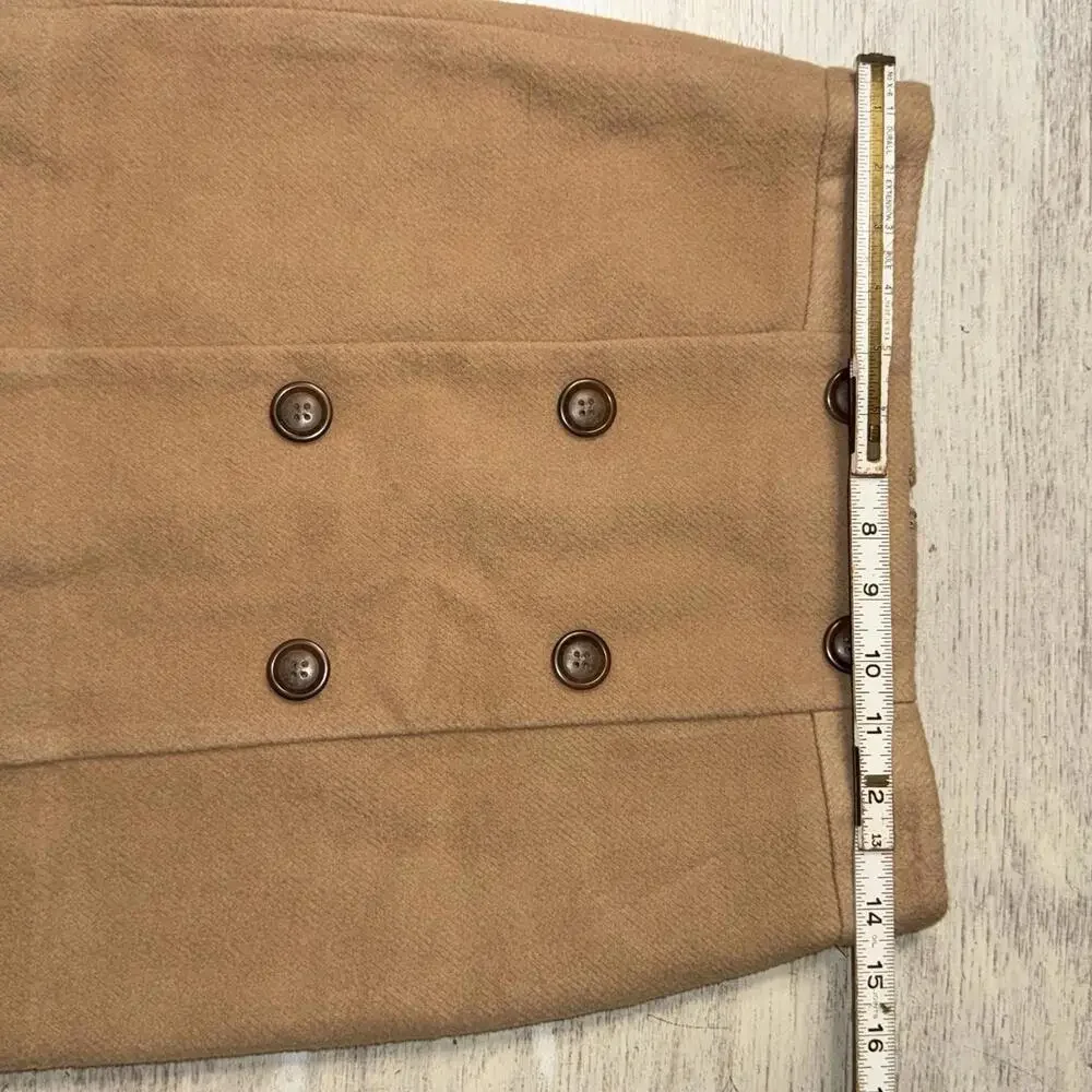 Gap Brown Academia Button Down Brown Skirt Size 0 Petite - Picture 4 of 5